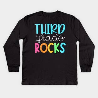 Third Grade Teacher Team Shirts - 3rd Grade Rocks Kids Long Sleeve T-Shirt